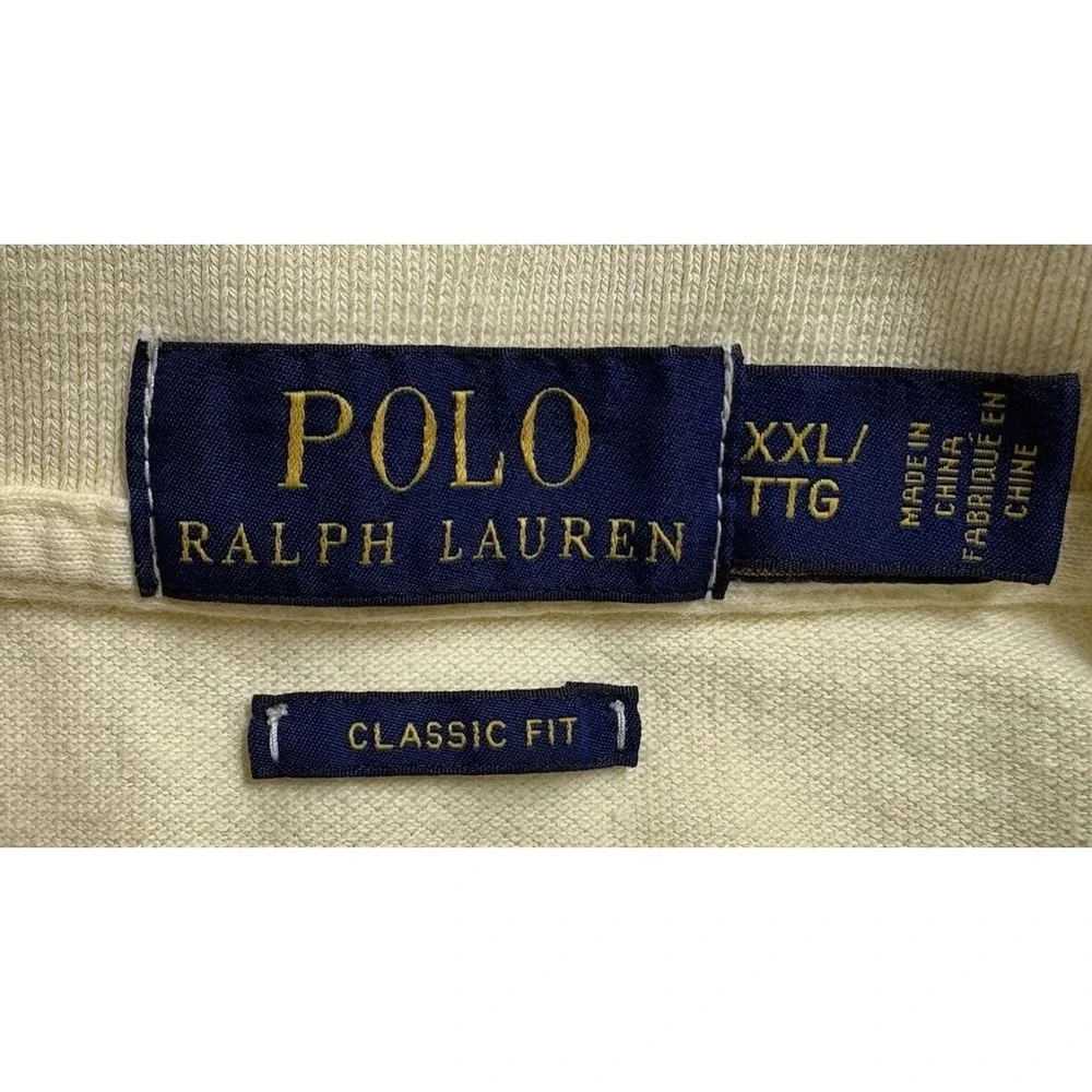 Ralph Lauren Polo Mens Classic Fit Solid Yellow Short Sleeve Size XXL